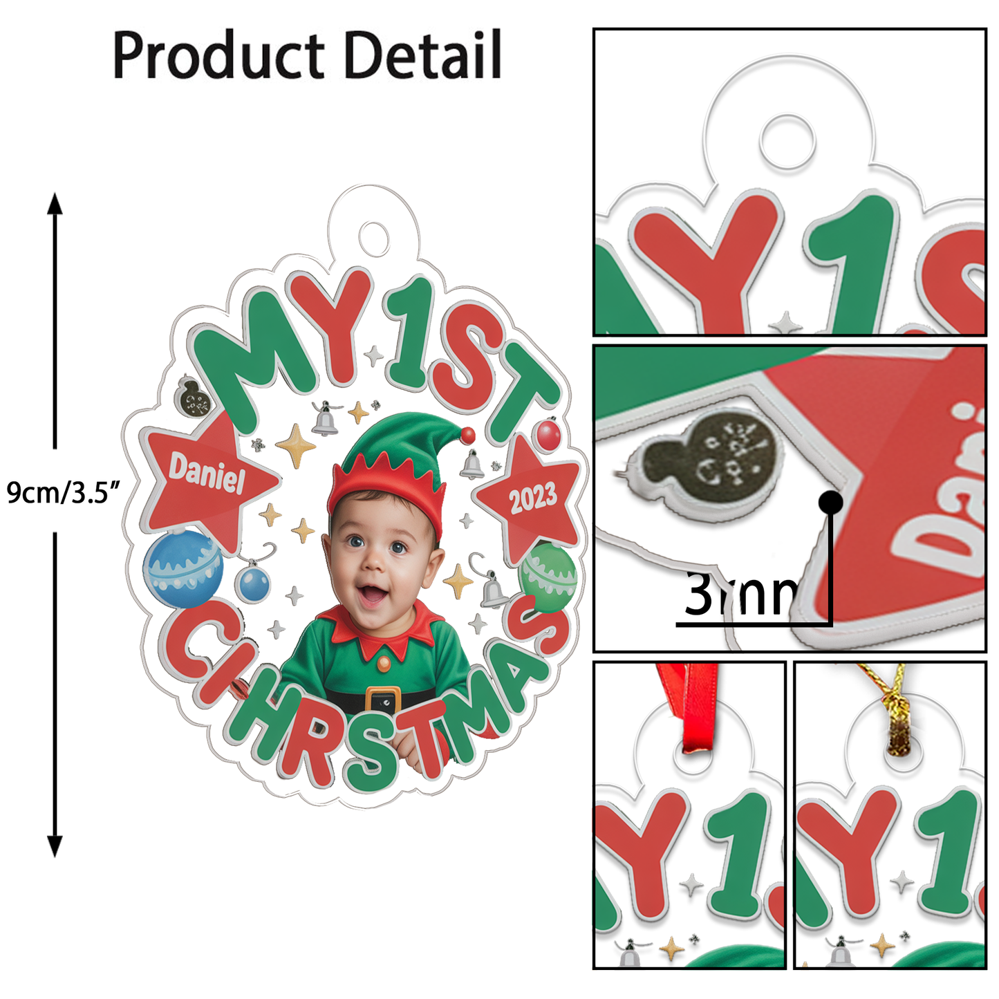 Custom Photo My First Christmas
