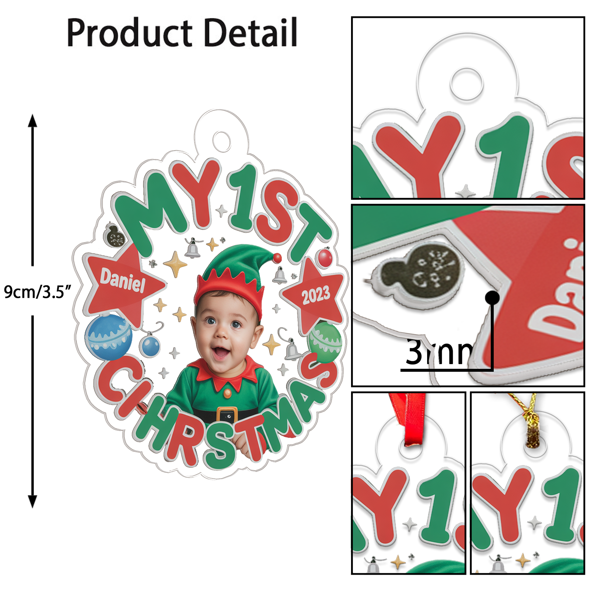 Custom Photo My First Christmas