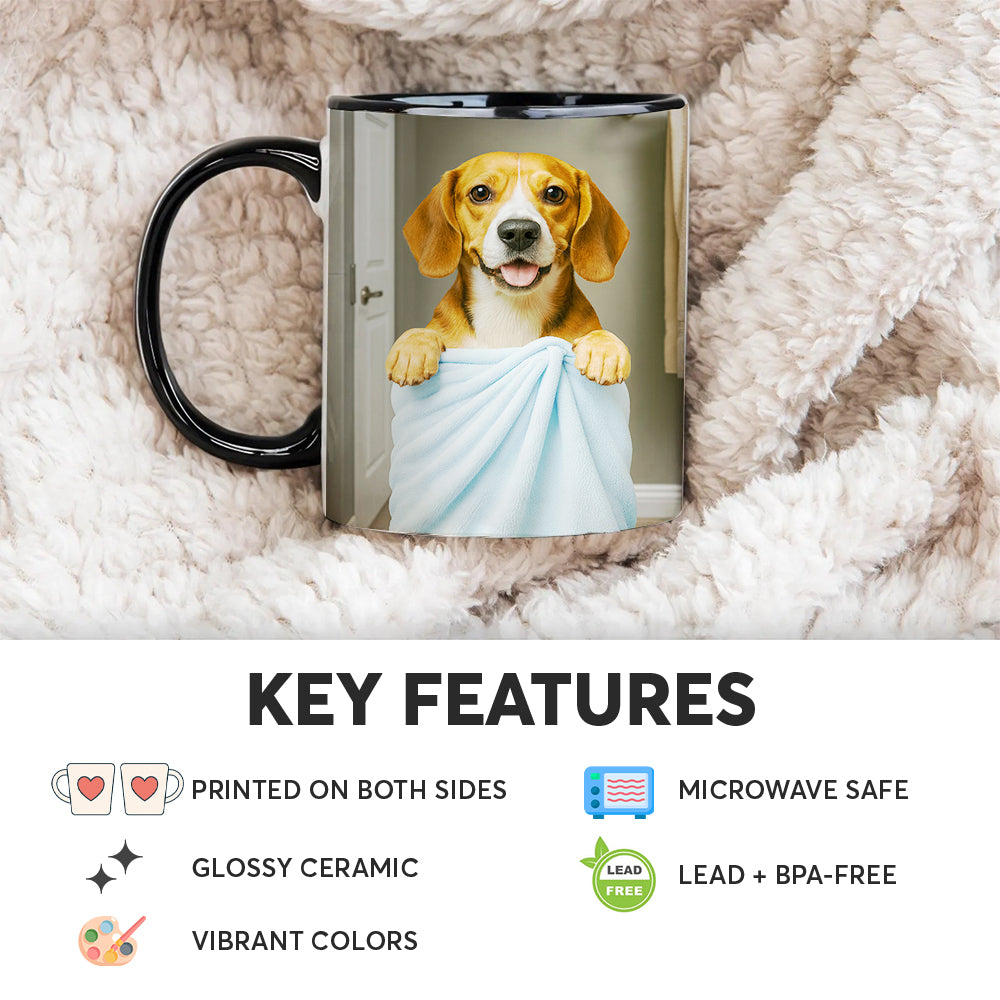 Custom Dog Photo In Bathroom Mug Dog Lover Gifts