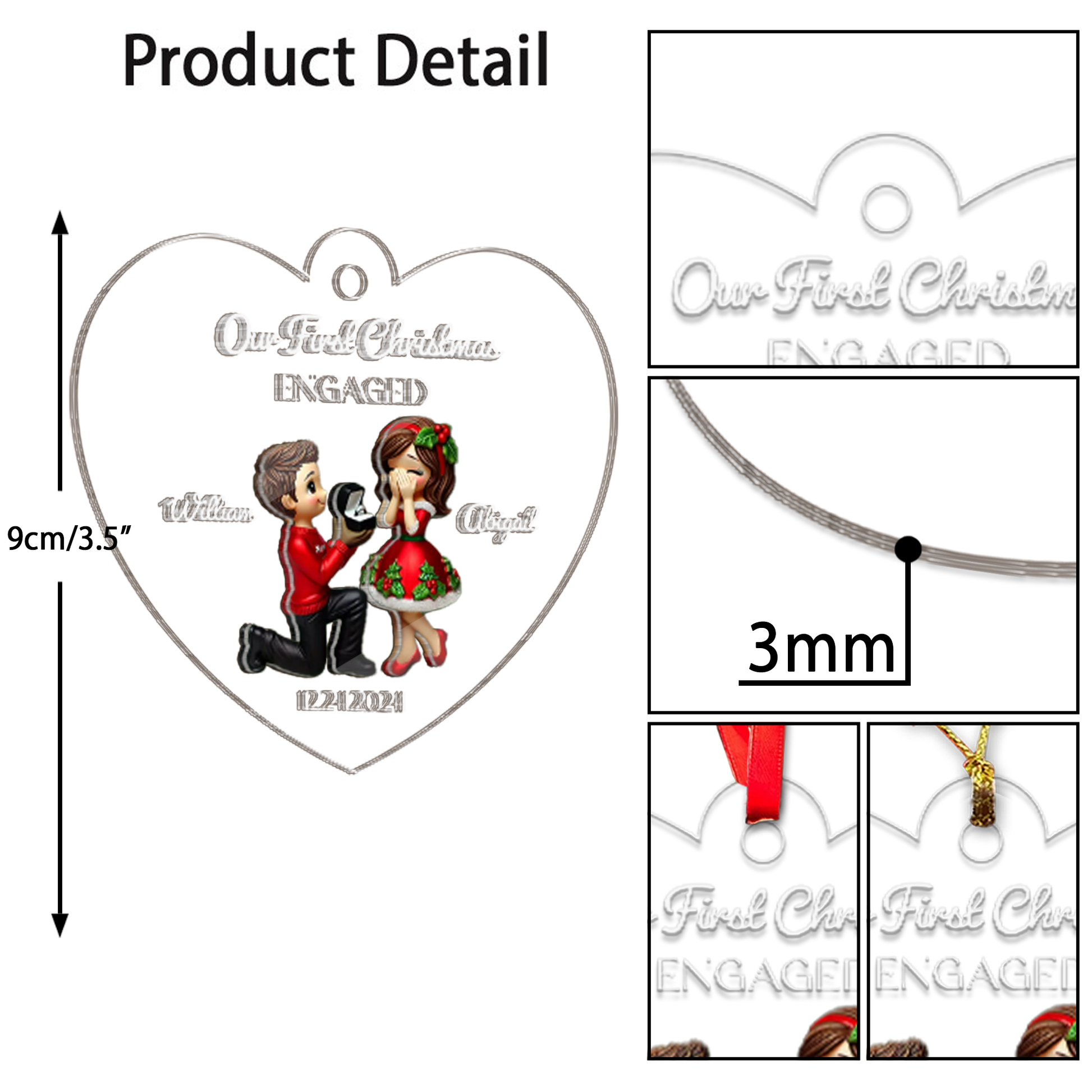 Custom Photo Couple Heart Shape