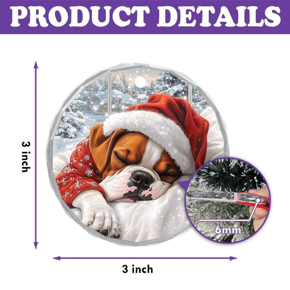 Boxer Dog Sleeping In Bed Design 4
