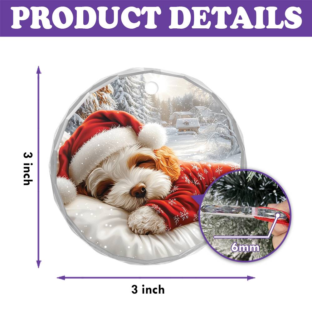 Poodle Dog Sleeping In Bed Design 2