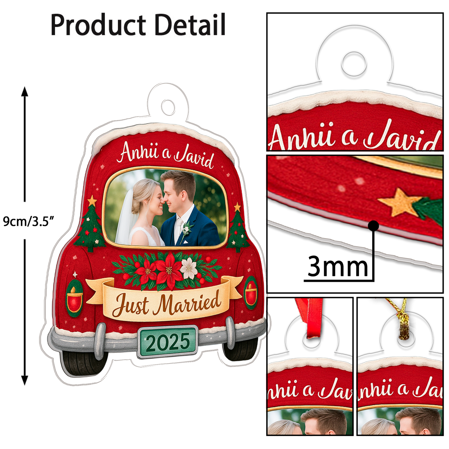 Custom Photo Wedding Just Married