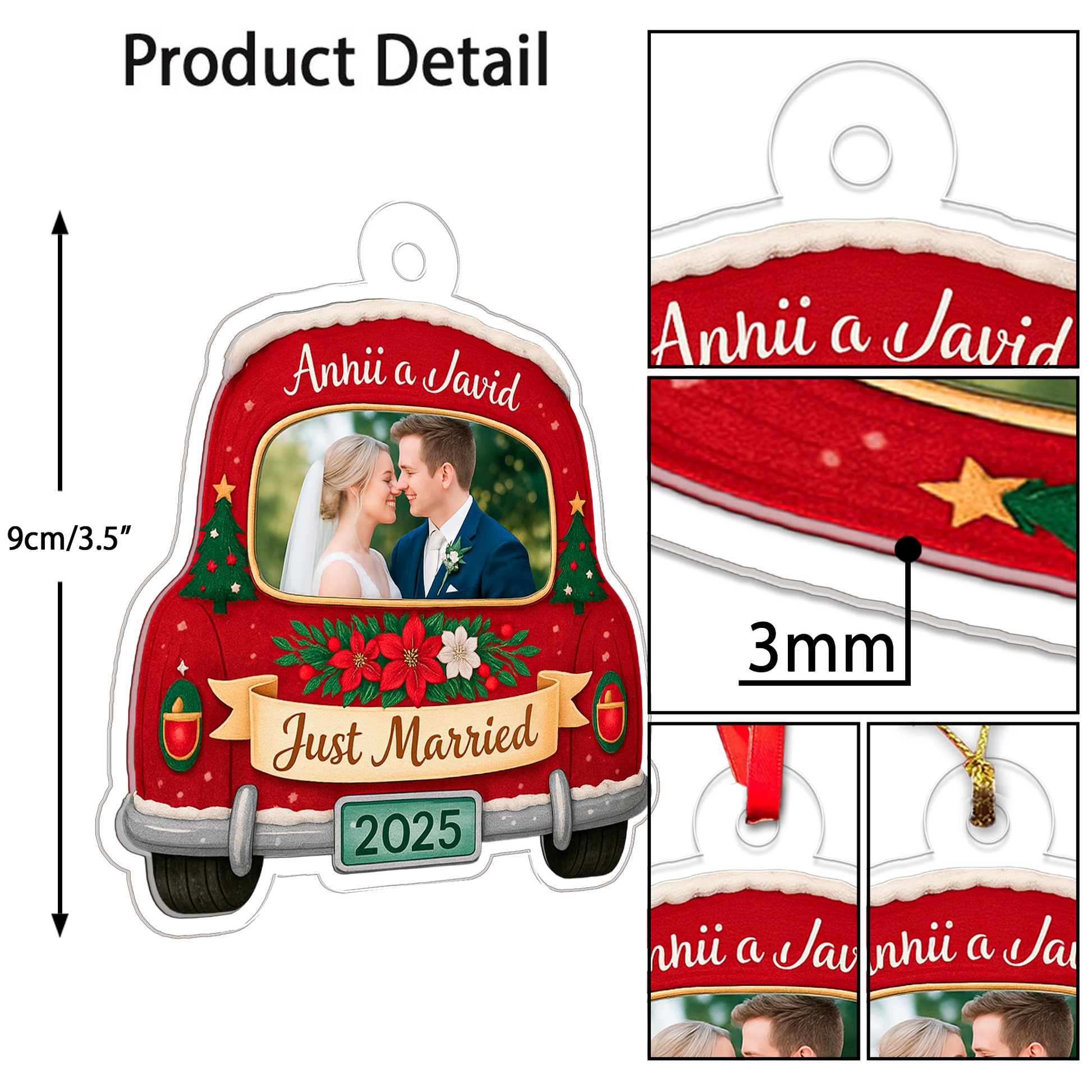 Custom Photo Wedding Just Married