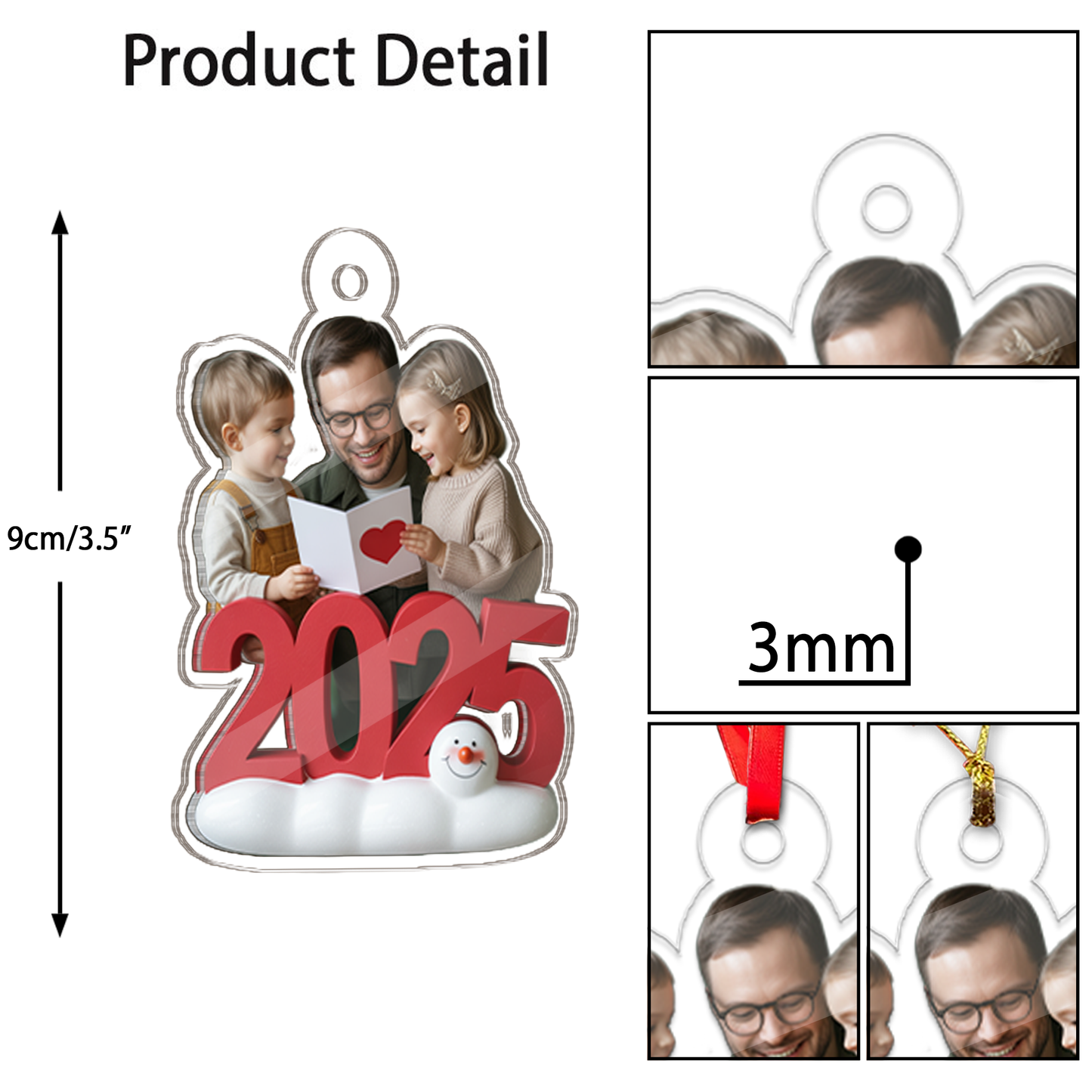 Custom Family Photo Christmas Ornaments, Family Picture Ornament, Family Ornament 2025, Photo Ornament, Family Keepsake, Xmas Gifts