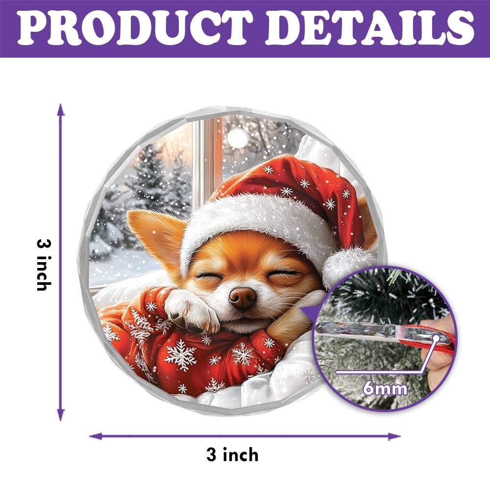 Chihuahua Dog Sleeping In Bed Design 2