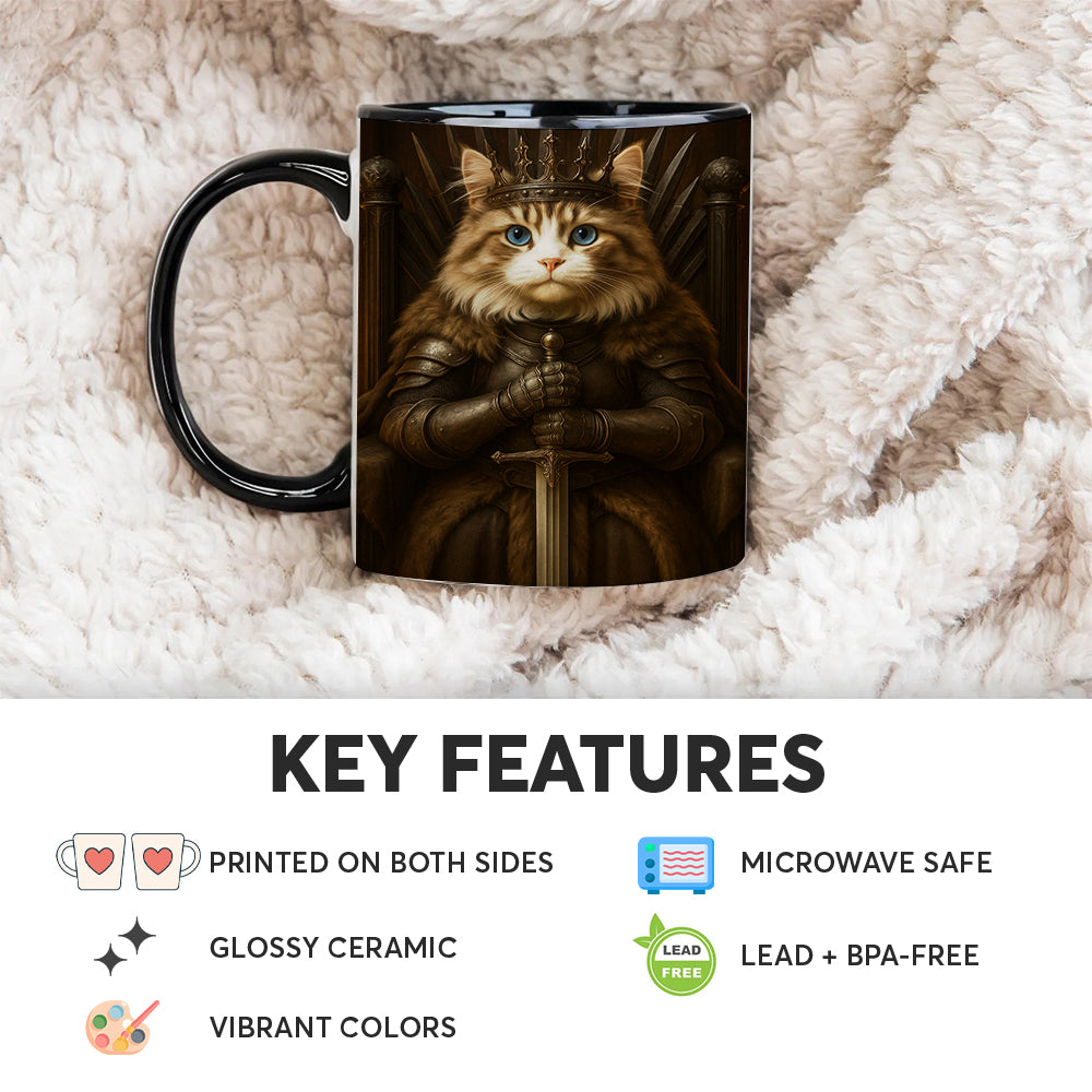 Custom Photo Cat Mug Royal Pet Portrait