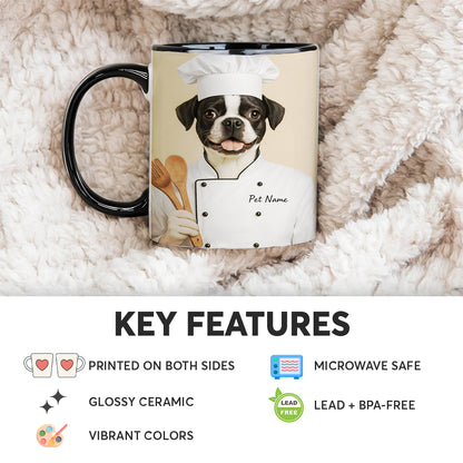 Custom Dog Chef Potrait Mug Gift For Dog Lovers