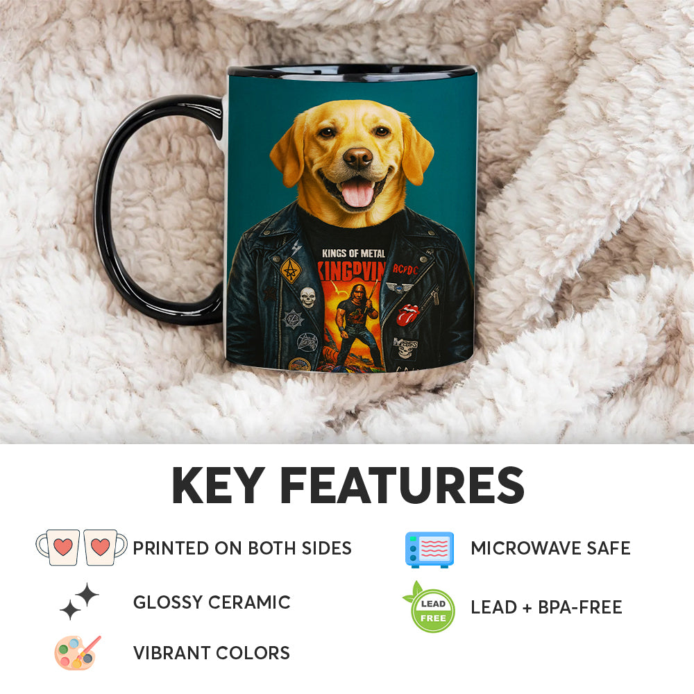 Custom Photo Dog Rock n Roll Mug