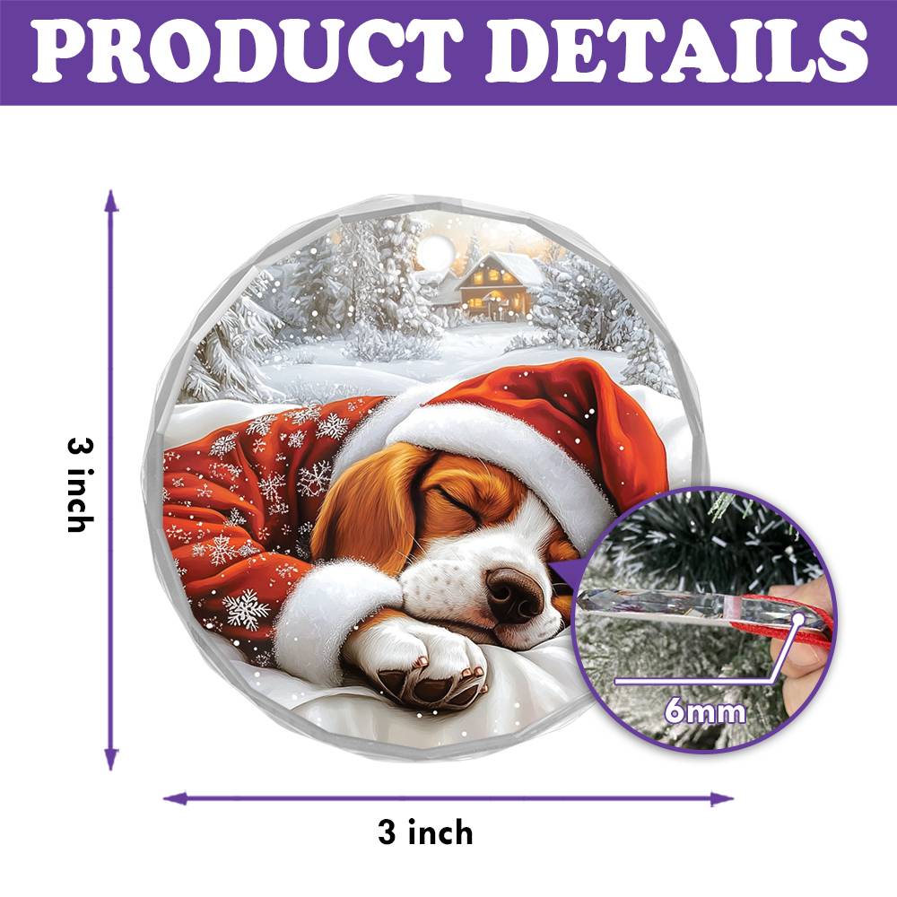 Basset Hound Dog Sleeping In Bed Design 3