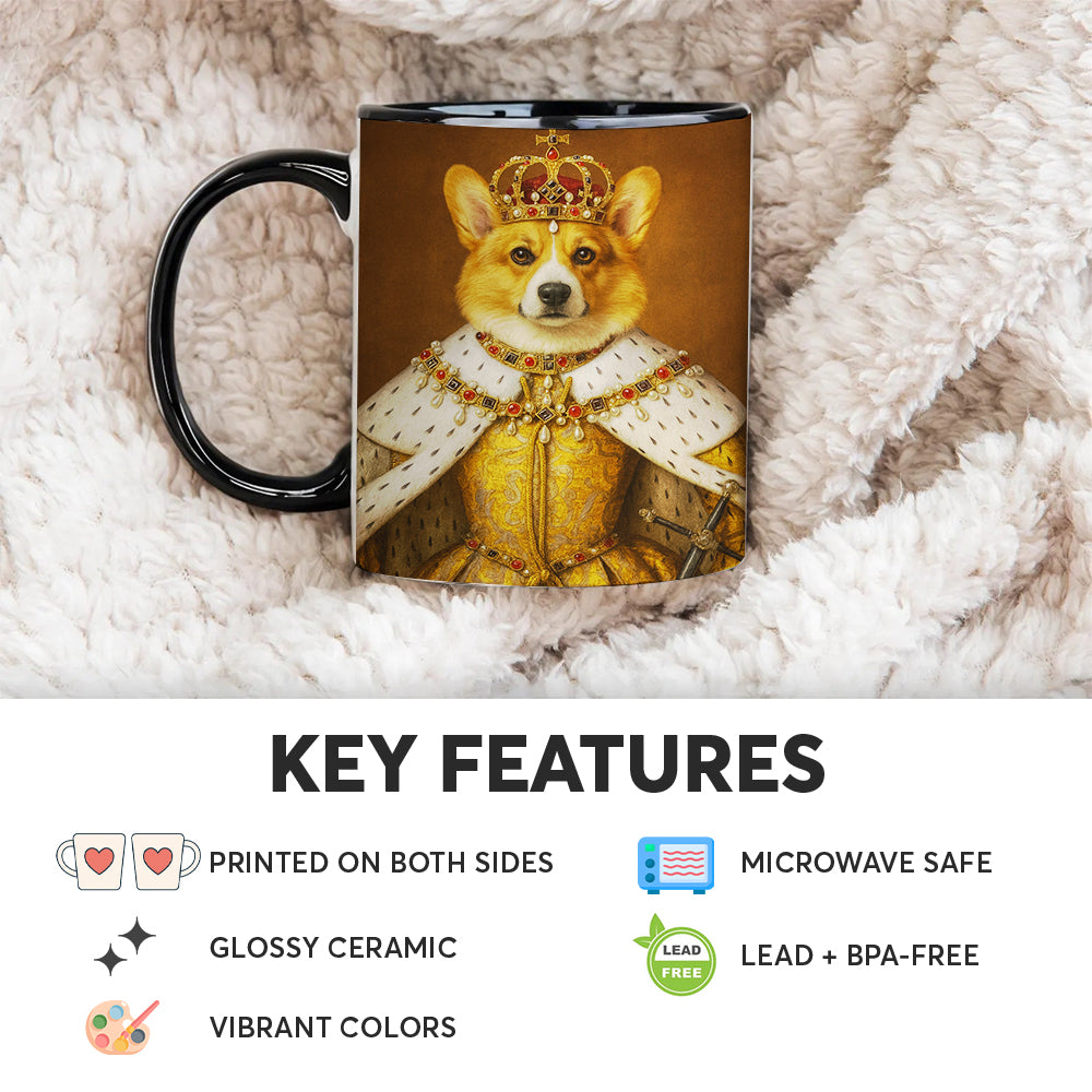 Custom Photo Crowned Queen Dog Mug Gift For Dog Lovers