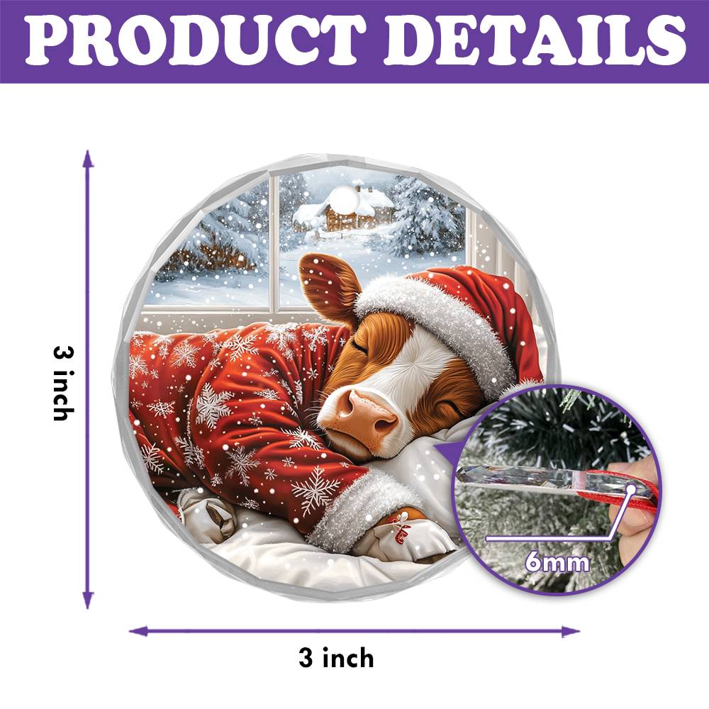 Hereford Cow Sleeping In Bed Design 3