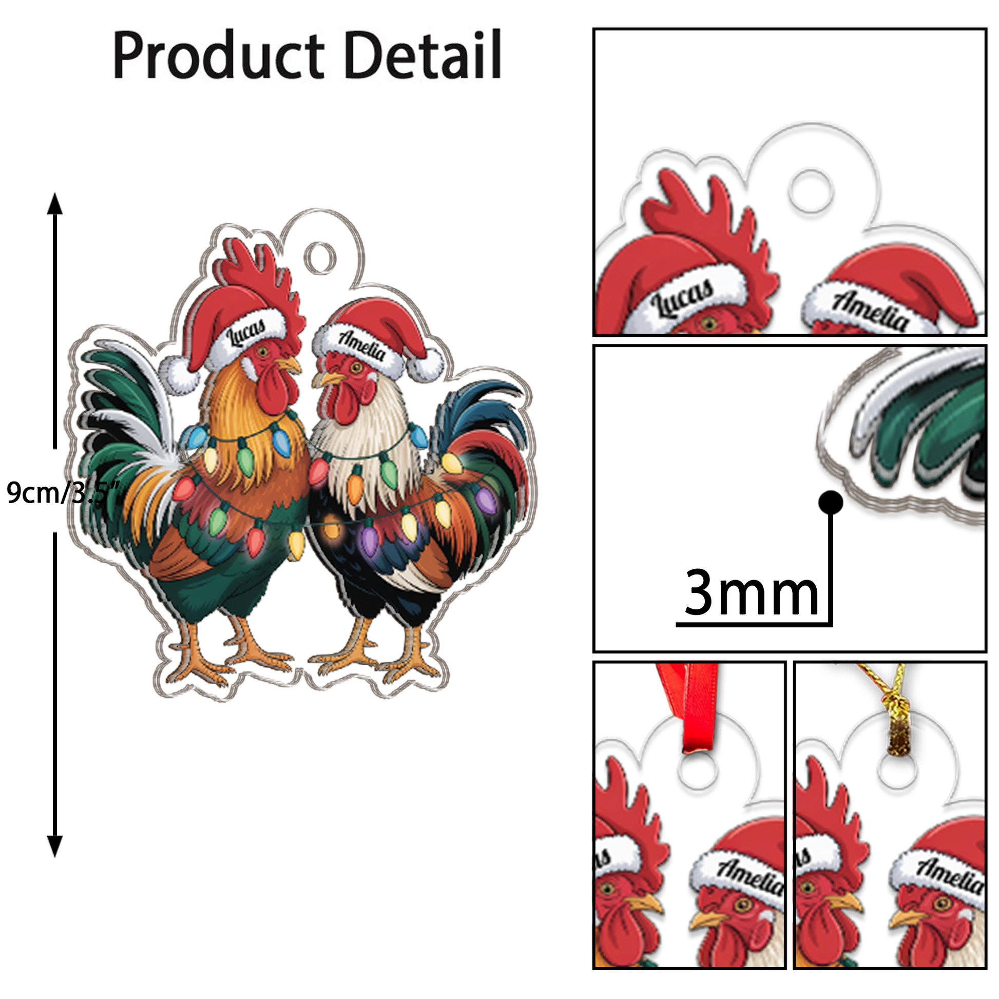 Custom Name Chicken Farm Couple