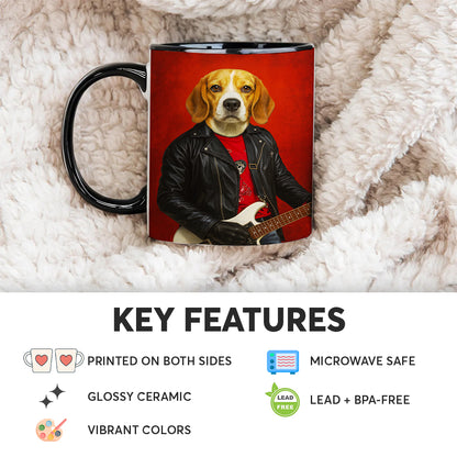 Custom Photo Guitarist Dog Mug Gift For Dog