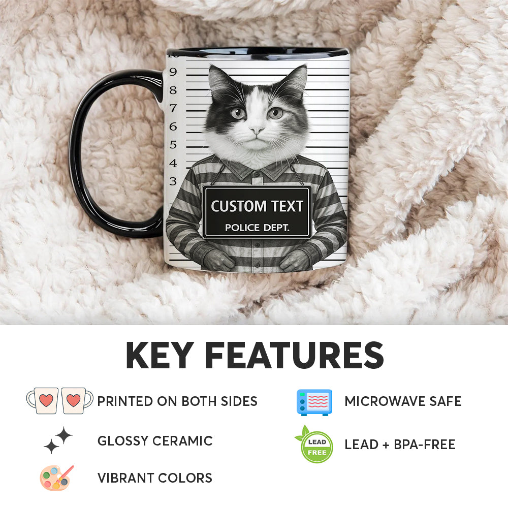Custom Photo Cat Wanted By Pawlice Mug _ Gifts For Cat Lovers