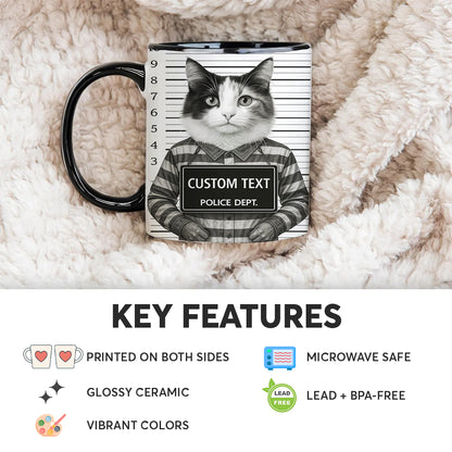 Custom Photo Cat Wanted By Pawlice Mug _ Gifts For Cat Lovers