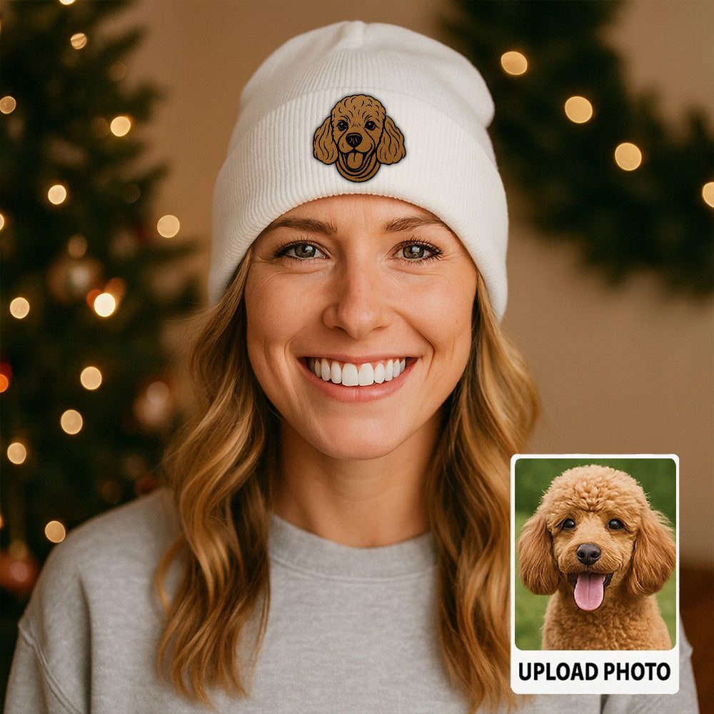 Custom Dog Photo Pet Beanie Hat – Personalized Winter Beanie for Animal Lovers TH99B06
