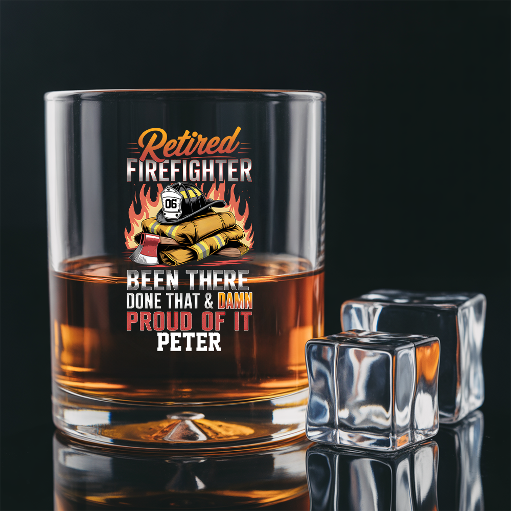 Personalized Firefighter Been There Done That And Damn Proud Of It Decanter Set, Gift For Fireman, First Responder Gift TNN030