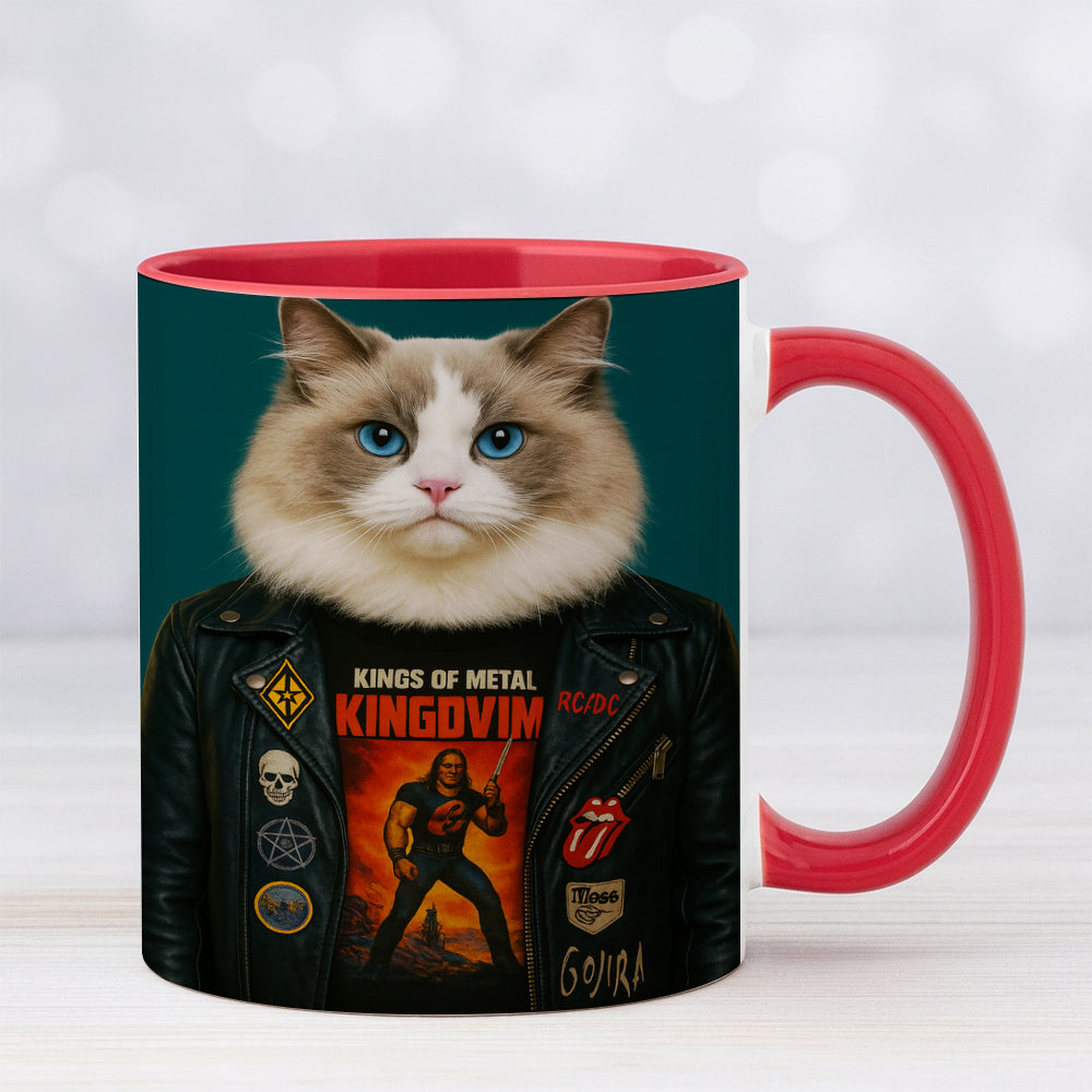 Custom Photo Cat Rock n Roll Mug