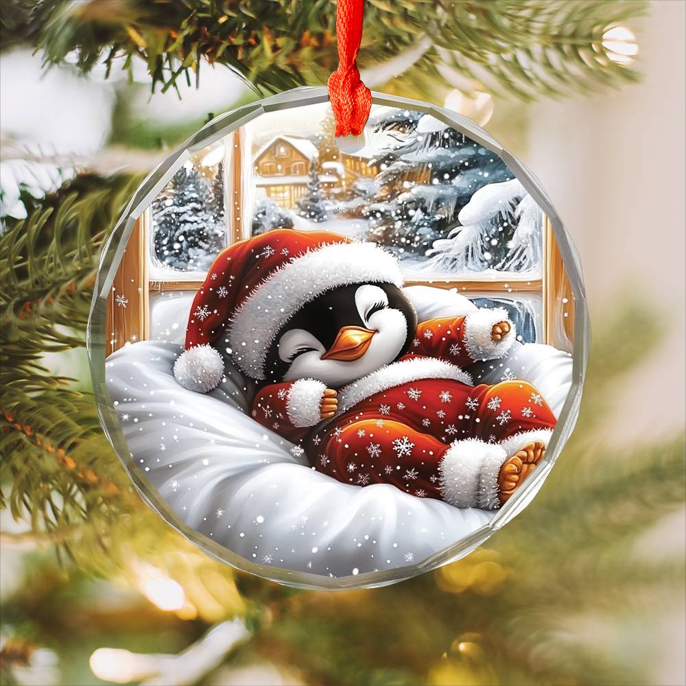 Penguin Sleeping In Bed Design 2