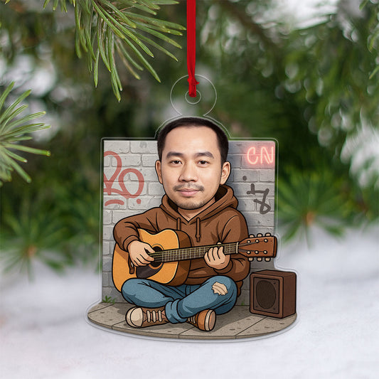 Custom Photo Funny Poverty Ornament, Personalized Gag Gift Christmas Ornament, Quirky Holiday Decoration, Unique Humor Keepsake
