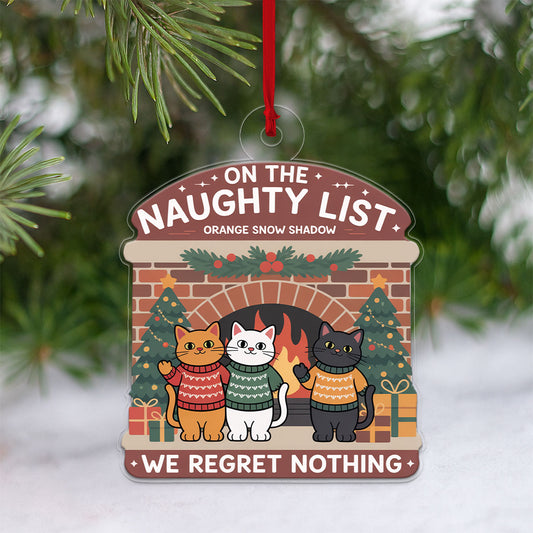 Funny Cat Personalized Acrylic Ornament2