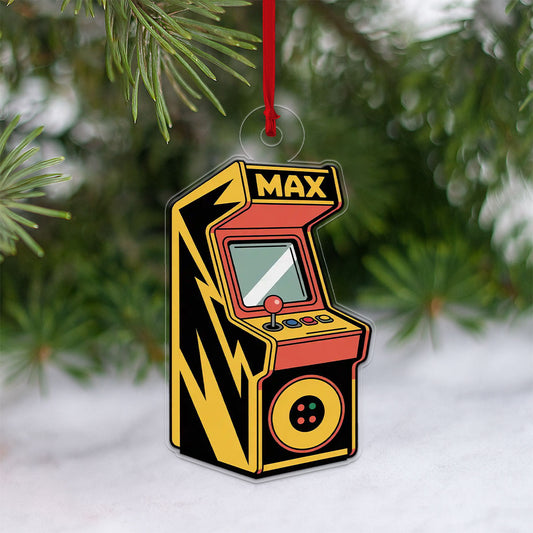 Custom Game Machine Ornament, Personalized Gaming Christmas Ornament, Funny Gamer Holiday Gift, Unique Xmas Keepsake, Video Game Decoration