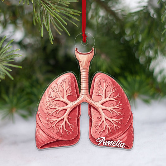 Personalized Human Lungs Ornament, Custom Medical Christmas Ornament, Lungs Gift, Respiratory Therapist Holiday Decoration, Unique Keepsake