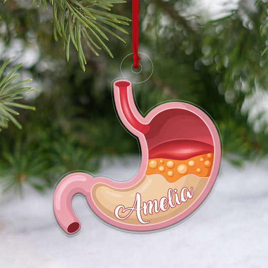 Custom Stomach Ornament, Personalized Funny Anatomy Christmas Ornament, Quirky Holiday Gift, Medical Humor Decoration, Unique Xmas Keepsake