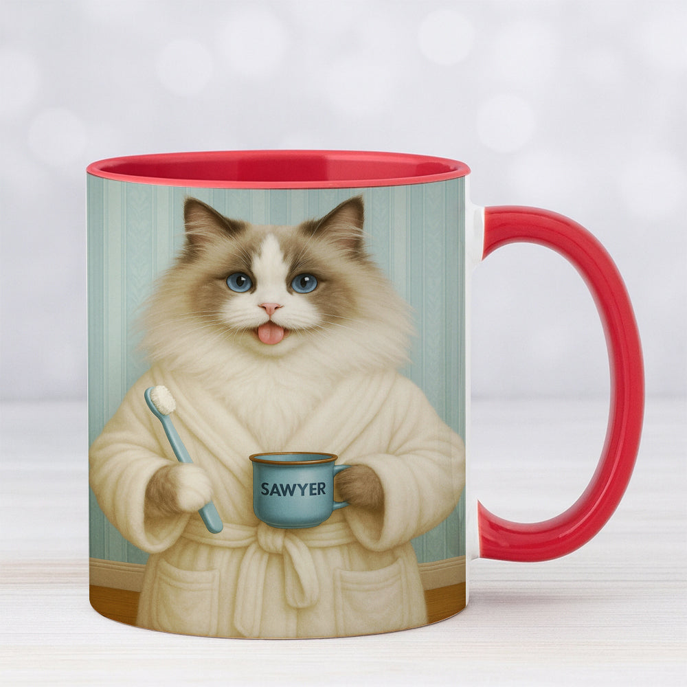 Custom Photo Cat Bathroom Mug Cat Gifts Lovers