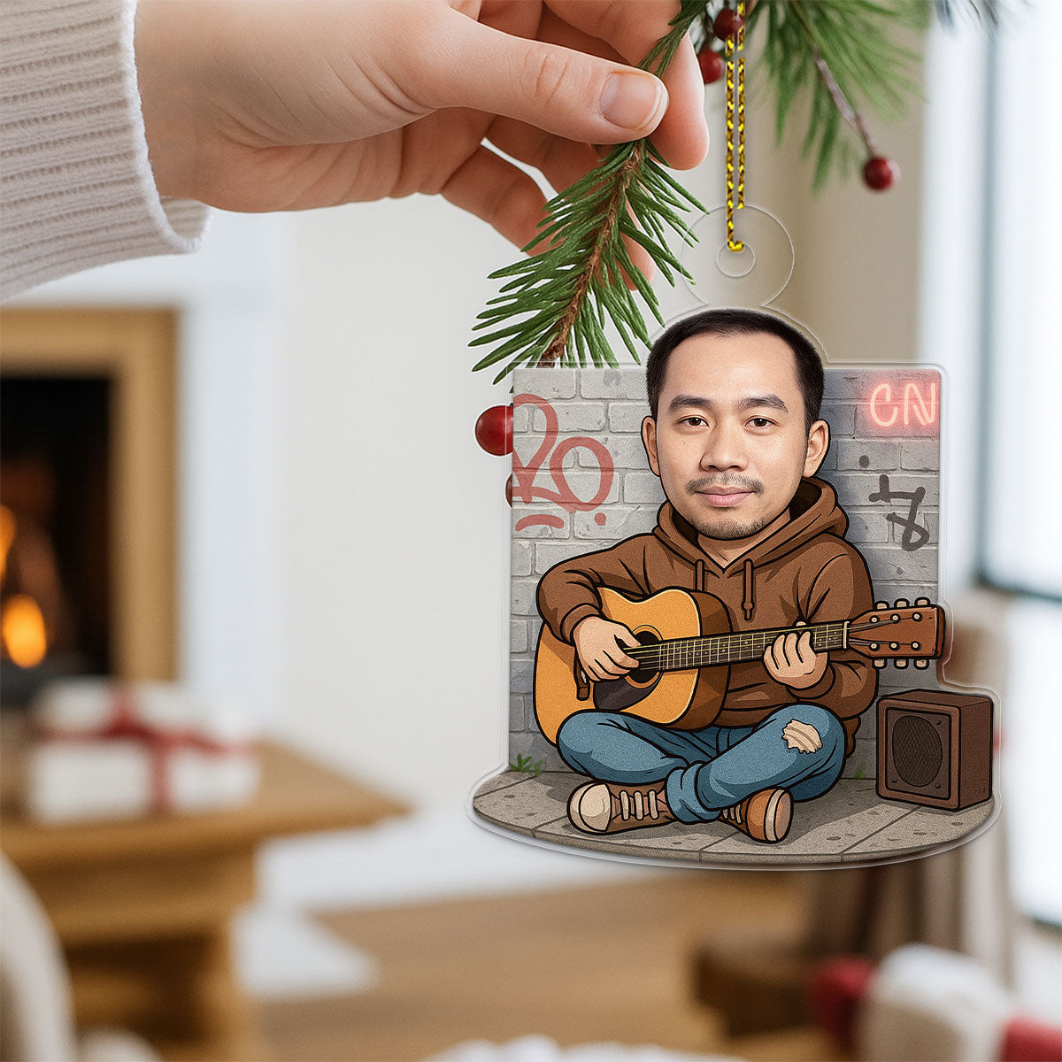 Custom Photo Funny Poverty Ornament, Personalized Gag Gift Christmas Ornament, Quirky Holiday Decoration, Unique Humor Keepsake