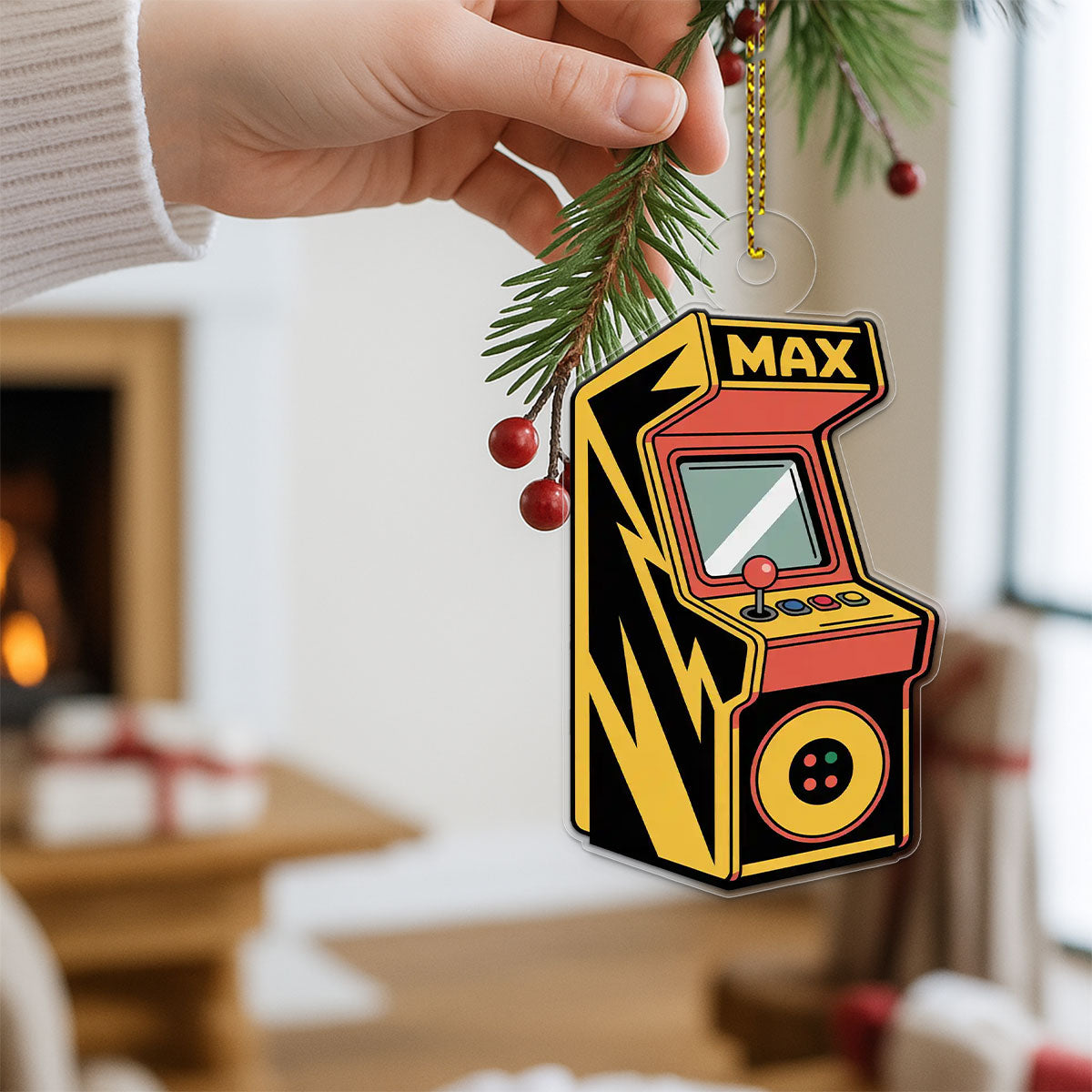 Custom Game Machine Ornament, Personalized Gaming Christmas Ornament, Funny Gamer Holiday Gift, Unique Xmas Keepsake, Video Game Decoration