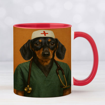 Custom Photo Nurse Dog Mug Gift For Dog Lovers