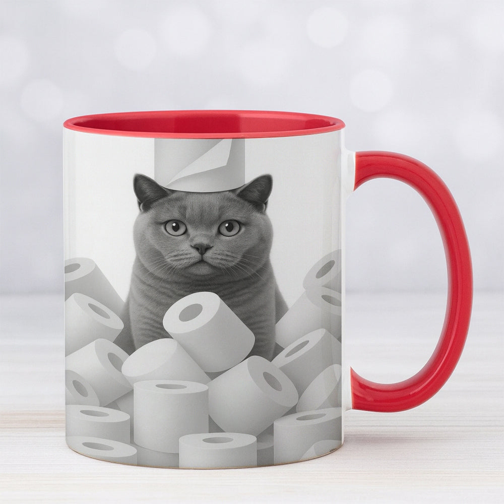Custom Photo Cat Bathroom Mug