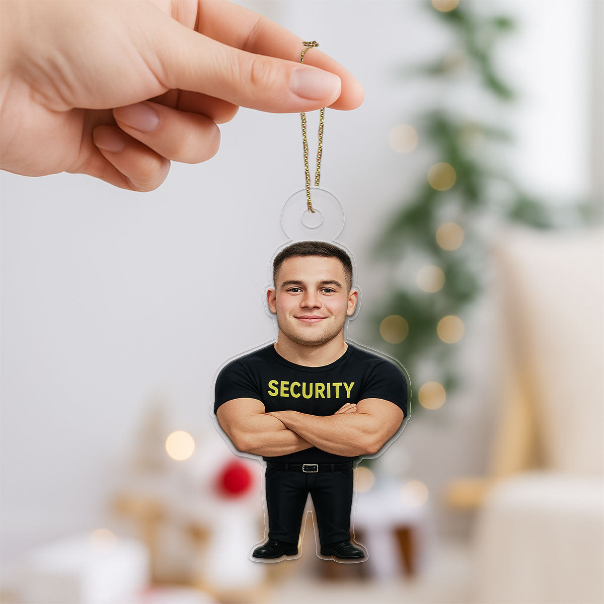 Custom Photo Bodyguard Ornament, Personalized Security Guard Christmas Ornament, Custom Profession Holiday Decoration, Unique Keepsake Gift