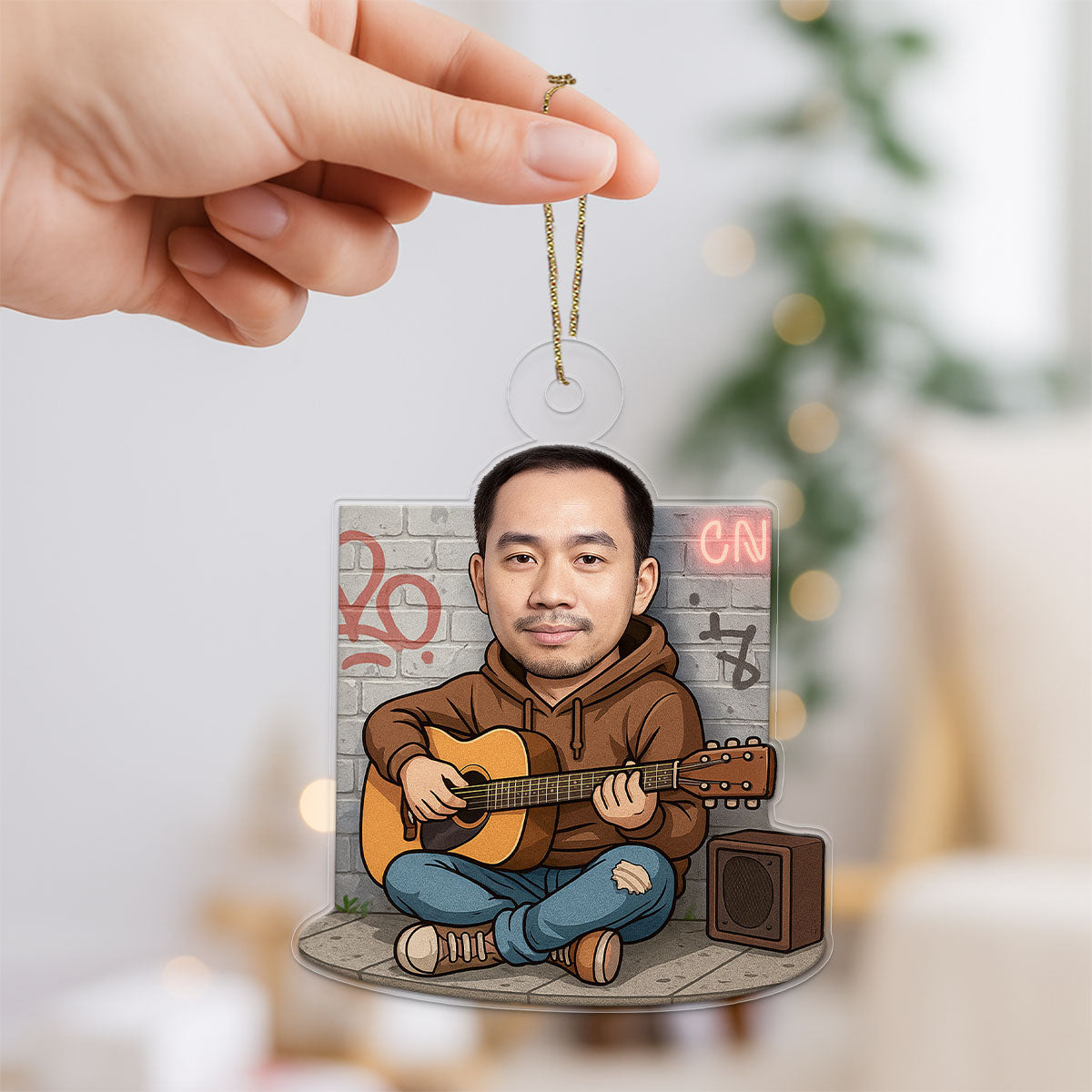 Custom Photo Funny Poverty Ornament, Personalized Gag Gift Christmas Ornament, Quirky Holiday Decoration, Unique Humor Keepsake