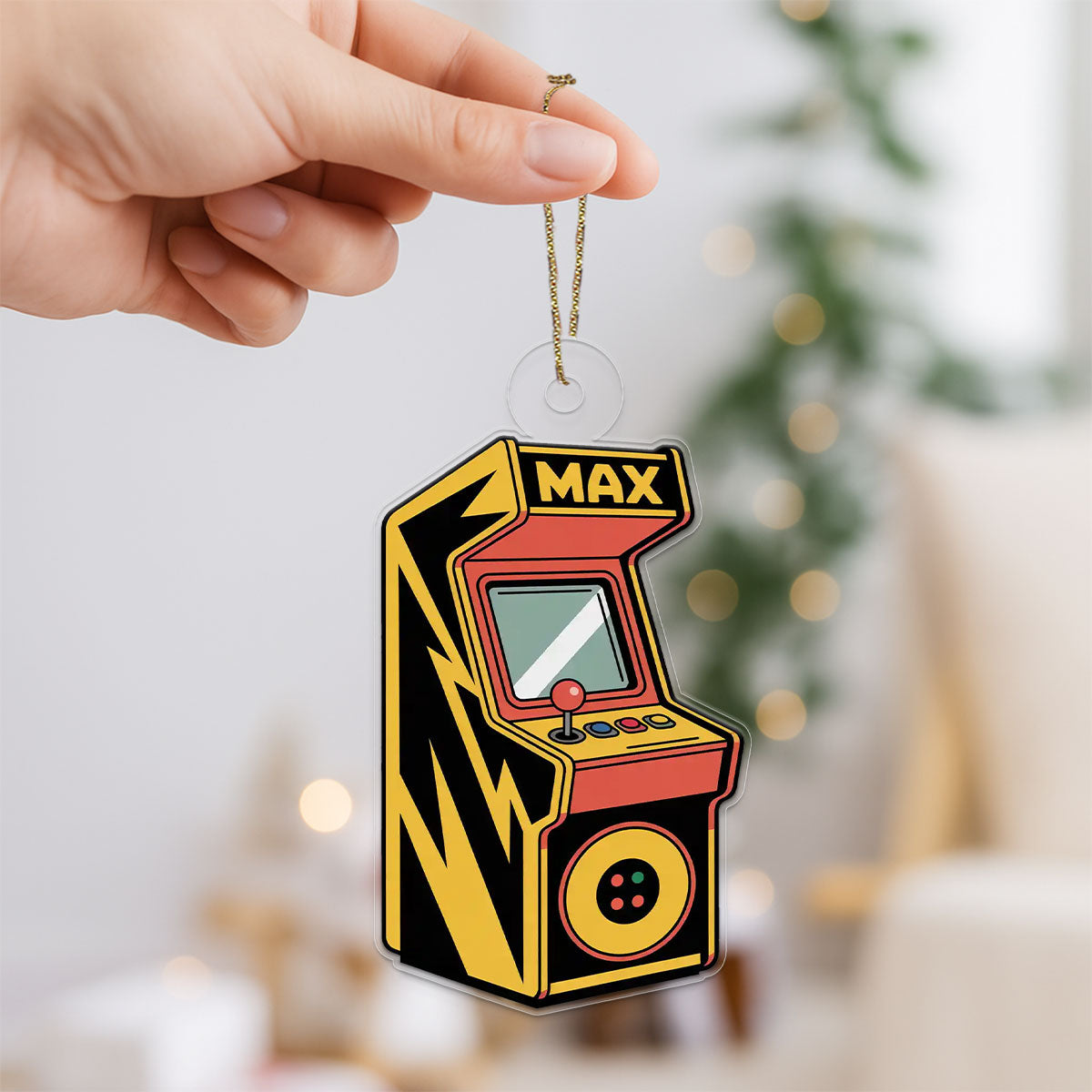Custom Game Machine Ornament, Personalized Gaming Christmas Ornament, Funny Gamer Holiday Gift, Unique Xmas Keepsake, Video Game Decoration