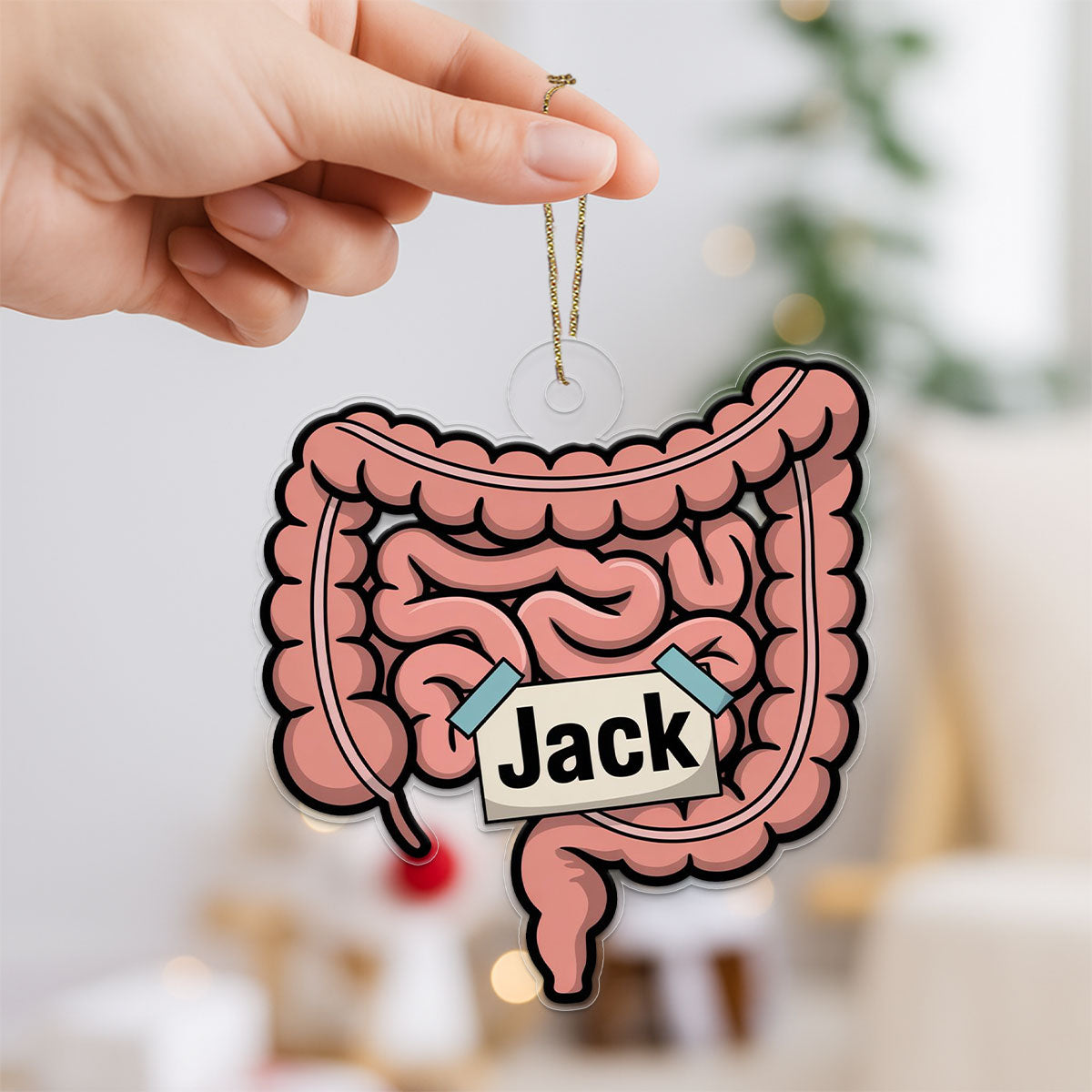 Personalized Intestines Ornament, Custom Anatomy Christmas Ornament, Medical Student Gift, Doctor Nurse Holiday Decoration, Unique Keepsake