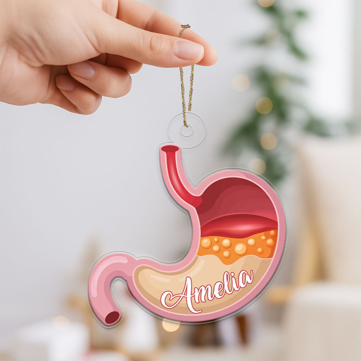 Custom Stomach Ornament, Personalized Funny Anatomy Christmas Ornament, Quirky Holiday Gift, Medical Humor Decoration, Unique Xmas Keepsake