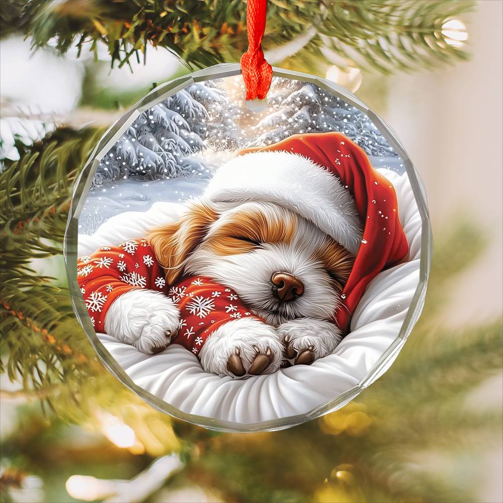 Maltese Dog Sleeping In Bed Design 4