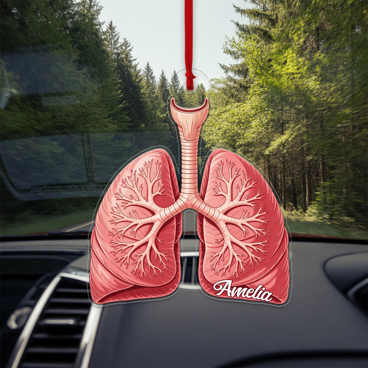 Personalized Human Lungs Ornament, Custom Medical Christmas Ornament, Lungs Gift, Respiratory Therapist Holiday Decoration, Unique Keepsake
