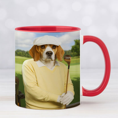 Custom Photo Golfer Dog Mug Gift For Dog Lovers