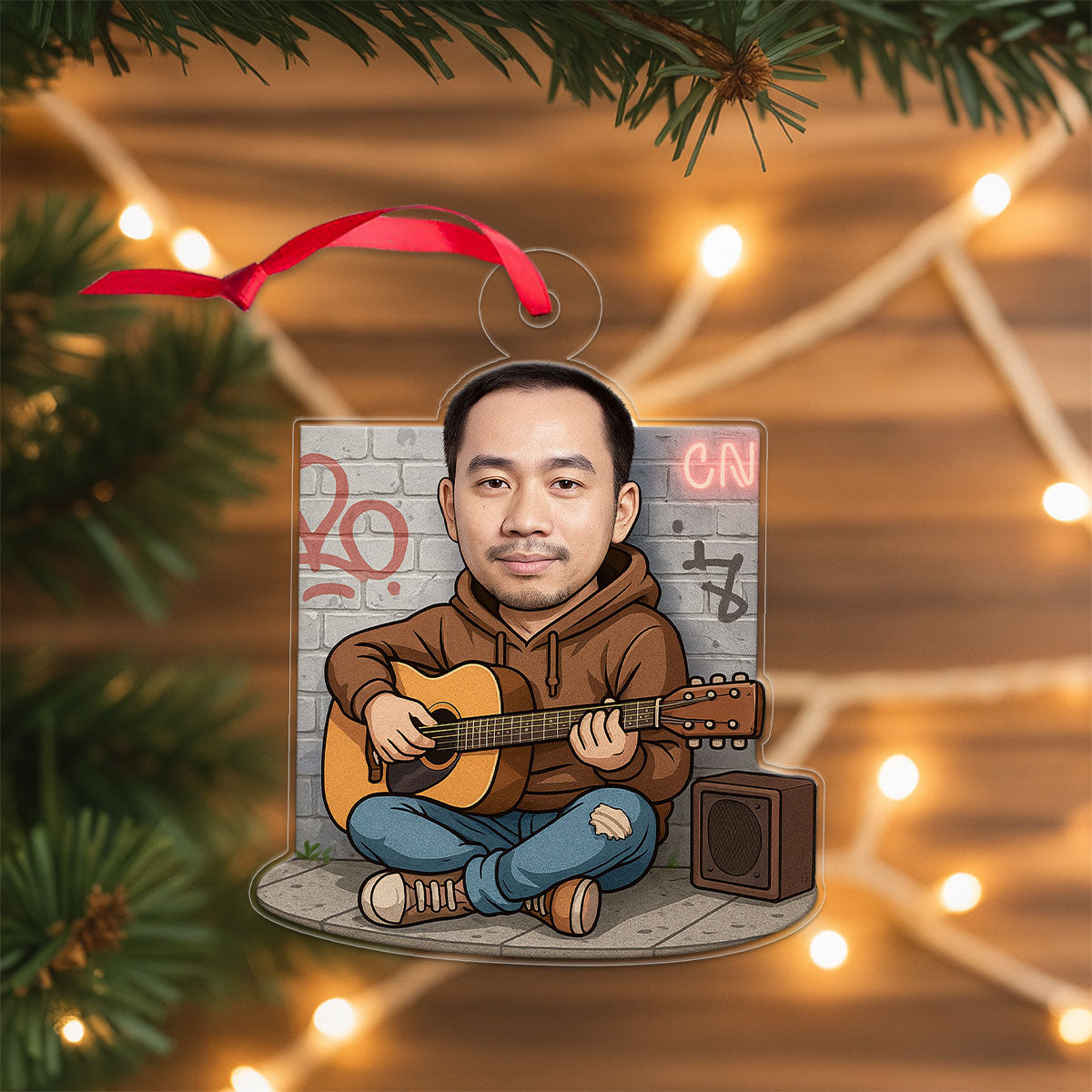 Custom Photo Funny Poverty Ornament, Personalized Gag Gift Christmas Ornament, Quirky Holiday Decoration, Unique Humor Keepsake