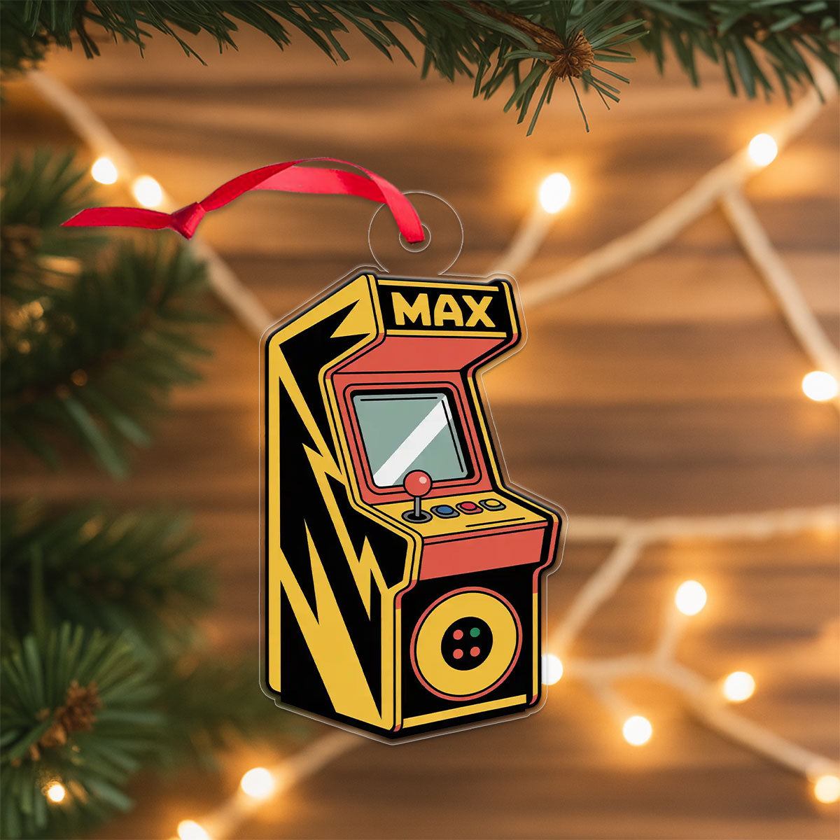Custom Game Machine Ornament, Personalized Gaming Christmas Ornament, Funny Gamer Holiday Gift, Unique Xmas Keepsake, Video Game Decoration