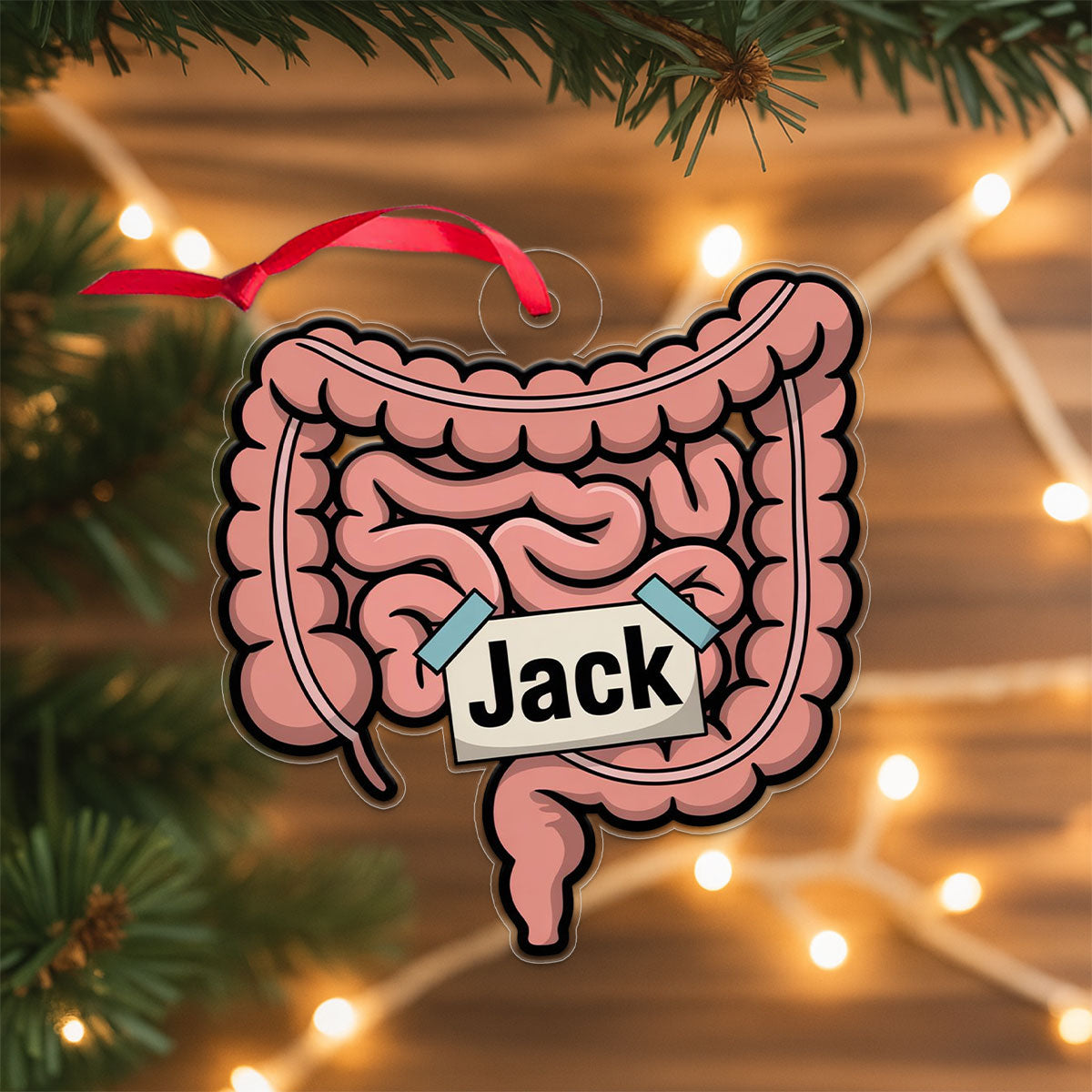 Personalized Intestines Ornament, Custom Anatomy Christmas Ornament, Medical Student Gift, Doctor Nurse Holiday Decoration, Unique Keepsake