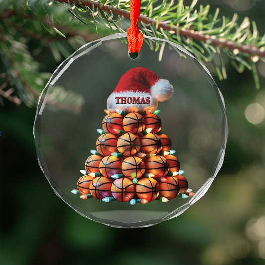 Custom Name Basketball Xmas Tree
