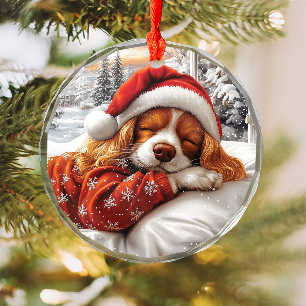 Cocker Spaniel Dog Sleeping In Bed Design 2
