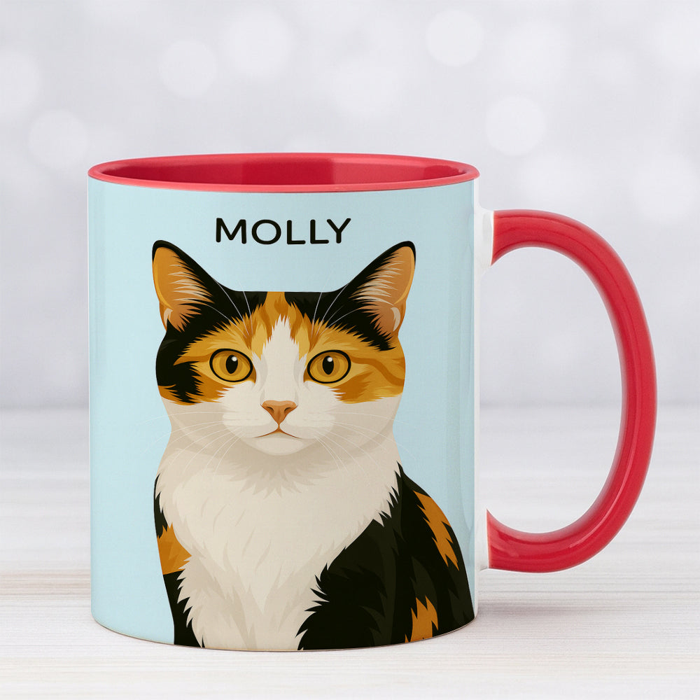 Custom Photo Minimalist Classic Cat MugGift For Cat Lovers
