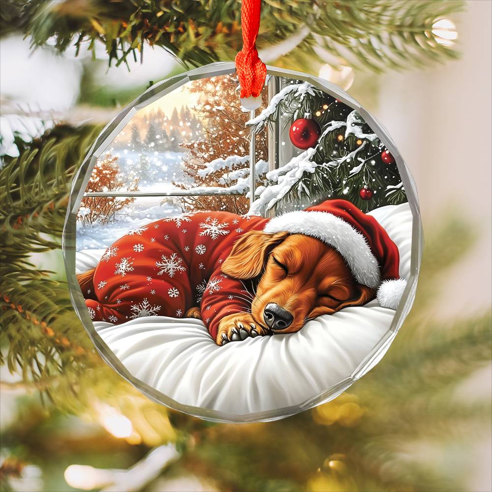 Dachshund Dog Sleeping In Bed Design 3