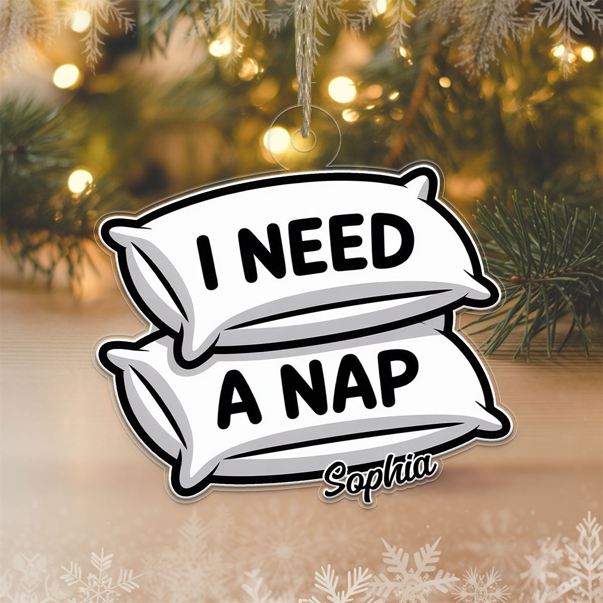 Personalized I Need A Nap Ornament